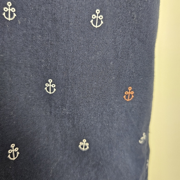 Denim & Flower Slim Fit Men's Large Anchor Print Short Sleeve Shirt A1212 - Picture 5 of 12